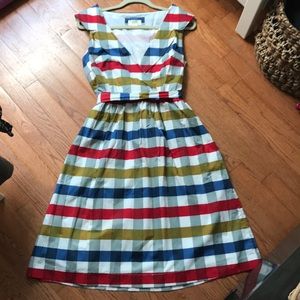 Anthropologie Maeve Cricket Club fit & flare dress